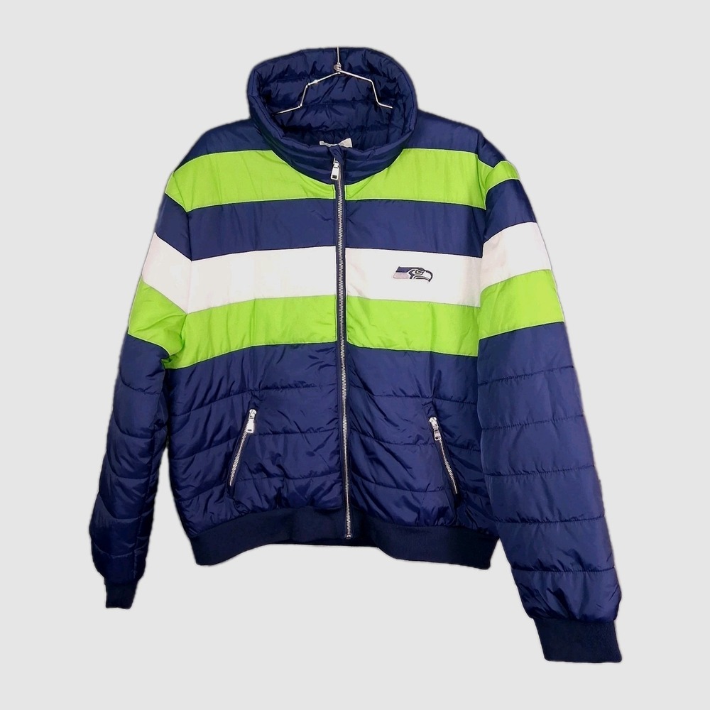 Seattle Seahawks Women's 2XL Puffer Jacket Wear by Erin Andrews NFL Team Apparel